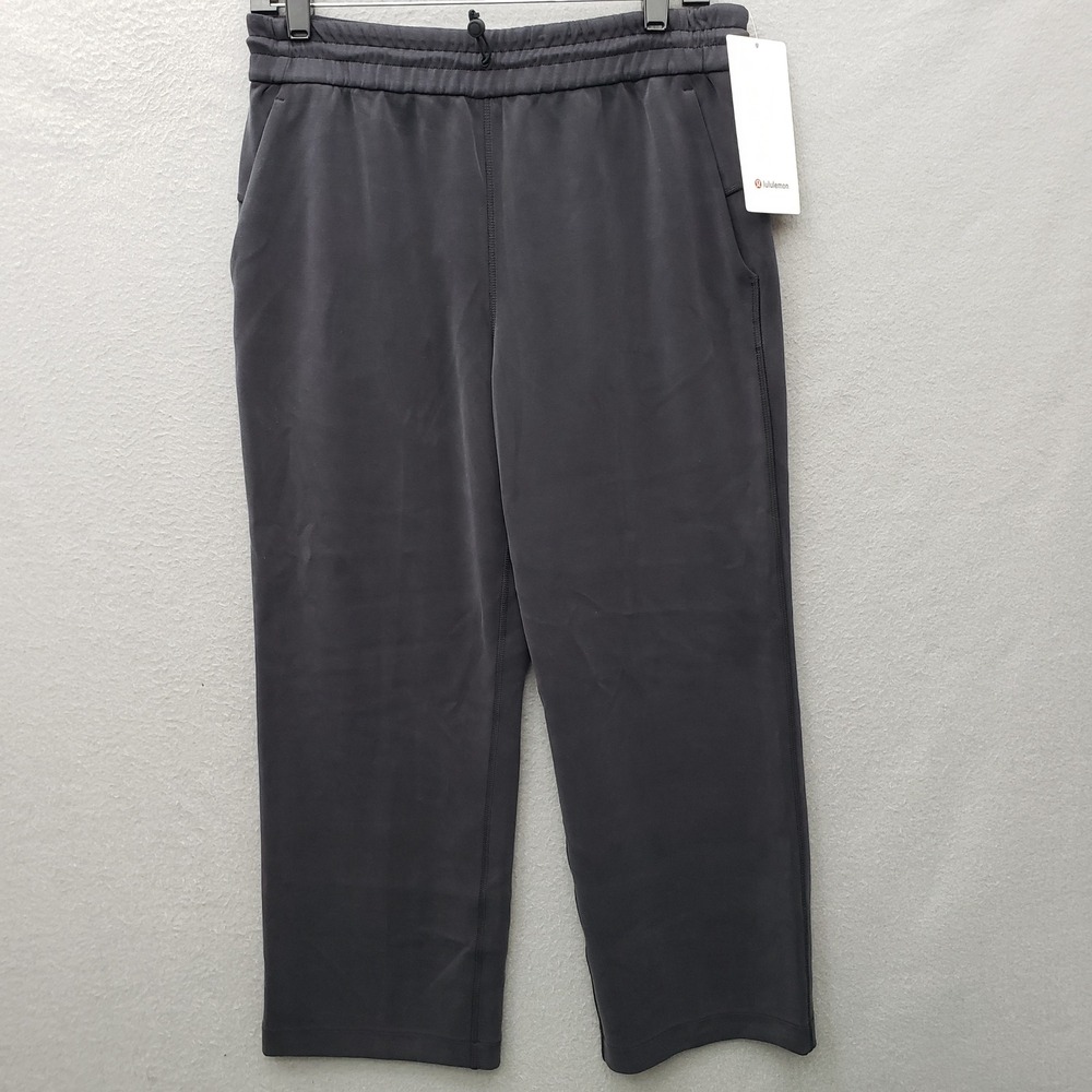 Lululemon Softstreme High Rise Crop Pants Black Soft Athleisure Comfortable Sz 8